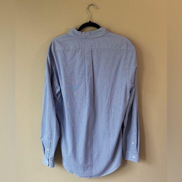 Ralph Lauren Custom Fit Blue Small Plaid Button Down Collar Shirt Men’s Size L - Picture 2 of 8